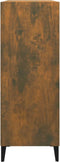 vidaXL - Dressoir - 69,5x32,5x90 - cm - bewerkt - hout - gerookt - eikenkleurig