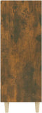 vidaXL - Dressoir - 69,5x32,5x90 - cm - bewerkt - hout - gerookt - eikenkleurig