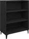 vidaXL - Dressoir - 69,5x32,5x90 - cm - bewerkt - hout - zwart