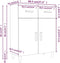 vidaXL - Dressoir - 69,5x34x89 - cm - bewerkt - hout - betongrijs