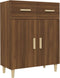 vidaXL - Dressoir - 69,5x34x89 - cm - bewerkt - hout - bruin - eikenkleur