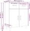vidaXL - Dressoir - 69,5x34x89 - cm - bewerkt - hout - bruin - eikenkleur