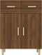 vidaXL - Dressoir - 69,5x34x89 - cm - bewerkt - hout - bruin - eikenkleur