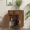 vidaXL - Dressoir - 69,5x34x89 - cm - bewerkt - hout - bruin - eikenkleur