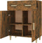 vidaXL - Dressoir - 69,5x34x89 - cm - bewerkt - hout - gerookt - eikenkleurig