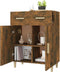 vidaXL - Dressoir - 69,5x34x89 - cm - bewerkt - hout - gerookt - eikenkleurig
