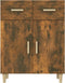 vidaXL - Dressoir - 69,5x34x89 - cm - bewerkt - hout - gerookt - eikenkleurig