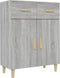 vidaXL - Dressoir - 69,5x34x89 - cm - bewerkt - hout - grijs - sonoma - eikenkleurig