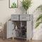 vidaXL - Dressoir - 69,5x34x89 - cm - bewerkt - hout - grijs - sonoma - eikenkleurig
