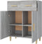 vidaXL - Dressoir - 69,5x34x89 - cm - bewerkt - hout - grijs - sonoma - eikenkleurig