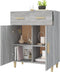 vidaXL - Dressoir - 69,5x34x89 - cm - bewerkt - hout - grijs - sonoma - eikenkleurig