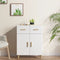 vidaXL - Dressoir - 69,5x34x89 - cm - bewerkt - hout - hoogglans - wit