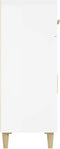 vidaXL - Dressoir - 69,5x34x89 - cm - bewerkt - hout - hoogglans - wit