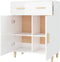 vidaXL - Dressoir - 69,5x34x89 - cm - bewerkt - hout - hoogglans - wit