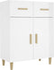 vidaXL - Dressoir - 69,5x34x89 - cm - bewerkt - hout - hoogglans - wit