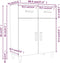 vidaXL - Dressoir - 69,5x34x89 - cm - bewerkt - hout - wit