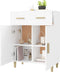 vidaXL - Dressoir - 69,5x34x89 - cm - bewerkt - hout - wit