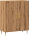 vidaXL - Dressoir - 69,5x34x90 - cm - bewerkt - hout - artisanaal - eikenkleur