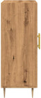 vidaXL - Dressoir - 69,5x34x90 - cm - bewerkt - hout - artisanaal - eikenkleur