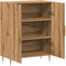 vidaXL - Dressoir - 69,5x34x90 - cm - bewerkt - hout - artisanaal - eikenkleur