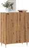 vidaXL - Dressoir - 69,5x34x90 - cm - bewerkt - hout - artisanaal - eikenkleur
