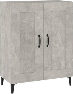 vidaXL - Dressoir - 69,5x34x90 - cm - bewerkt - hout - betongrijs