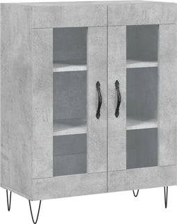 vidaXL - Dressoir - 69,5x34x90 - cm - bewerkt - hout - betongrijs