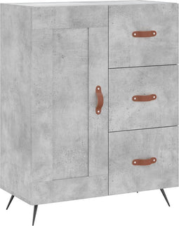 vidaXL - Dressoir - 69,5x34x90 - cm - bewerkt - hout - betongrijs