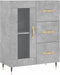 vidaXL - Dressoir - 69,5x34x90 - cm - bewerkt - hout - betongrijs