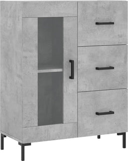 vidaXL - Dressoir - 69,5x34x90 - cm - bewerkt - hout - betongrijs