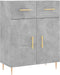 vidaXL - Dressoir - 69,5x34x90 - cm - bewerkt - hout - betongrijs