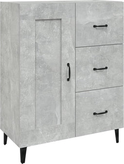 vidaXL - Dressoir - 69,5x34x90 - cm - bewerkt - hout - betongrijs