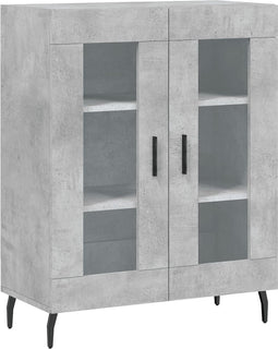 vidaXL - Dressoir - 69,5x34x90 - cm - bewerkt - hout - betongrijs
