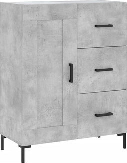 vidaXL - Dressoir - 69,5x34x90 - cm - bewerkt - hout - betongrijs