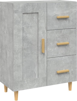 vidaXL - Dressoir - 69,5x34x90 - cm - bewerkt - hout - betongrijs