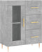 vidaXL - Dressoir - 69,5x34x90 - cm - bewerkt - hout - betongrijs