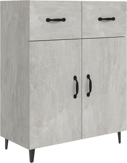 vidaXL - Dressoir - 69,5x34x90 - cm - bewerkt - hout - betongrijs