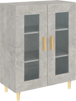 vidaXL - Dressoir - 69,5x34x90 - cm - bewerkt - hout - betongrijs