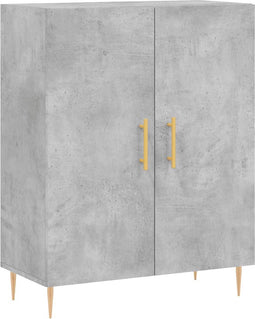 vidaXL - Dressoir - 69,5x34x90 - cm - bewerkt - hout - betongrijs