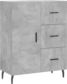 vidaXL - Dressoir - 69,5x34x90 - cm - bewerkt - hout - betongrijs