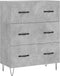 vidaXL - Dressoir - 69,5x34x90 - cm - bewerkt - hout - betongrijs