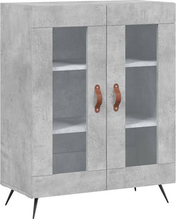 vidaXL - Dressoir - 69,5x34x90 - cm - bewerkt - hout - betongrijs