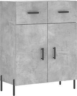 vidaXL - Dressoir - 69,5x34x90 - cm - bewerkt - hout - betongrijs