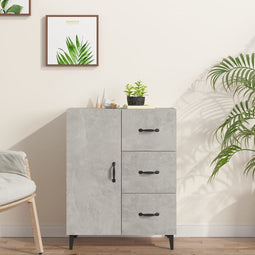 vidaXL - Dressoir - 69,5x34x90 - cm - bewerkt - hout - betongrijs