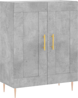 vidaXL - Dressoir - 69,5x34x90 - cm - bewerkt - hout - betongrijs