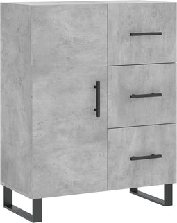 vidaXL - Dressoir - 69,5x34x90 - cm - bewerkt - hout - betongrijs
