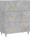 vidaXL - Dressoir - 69,5x34x90 - cm - bewerkt - hout - betongrijs