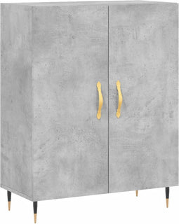 vidaXL - Dressoir - 69,5x34x90 - cm - bewerkt - hout - betongrijs