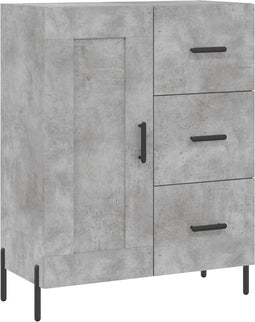 vidaXL - Dressoir - 69,5x34x90 - cm - bewerkt - hout - betongrijs