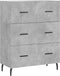 vidaXL - Dressoir - 69,5x34x90 - cm - bewerkt - hout - betongrijs